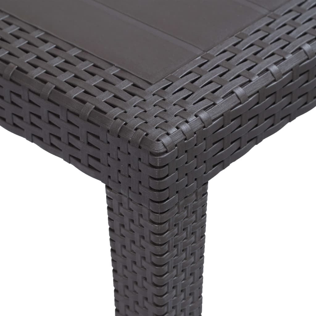 Gartentisch Braun 79 x 79 x 72 cm Kunststoff Rattan-Optik